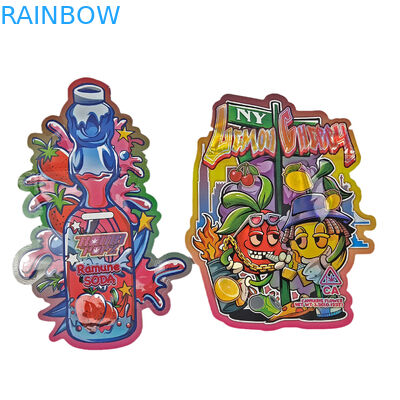 3.5g 7g 14g Çocuklara Dayanıklı Mat Yumuşak Dokunuşlu Özel Şekilli Ambalaj Kalıp Kesim Mylar Çanta