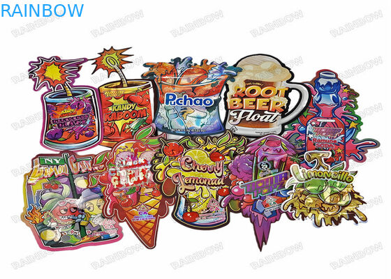 Özel Logo Kalıp Kesim Kilitli Torbalar Küçük 3.5g Gıda Sınıfı Ambalaj Koku Korumalı Fermuar