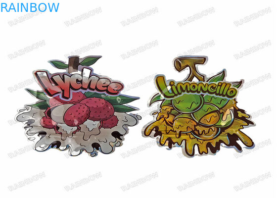 Kilitli Özel Şekilli Koku Geçirmez Çantalar Özel 28g 14g 7g 3.5g Kalıp Kesim Snack Çanta Ambalajı