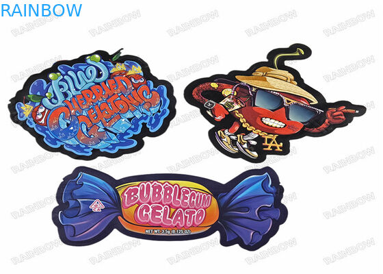 Kalıp Kesim Düzensiz 3.5g Snack Çanta Özel Şekilli Gıda Plastik Kilitli Ambalaj Mylar Çantalar