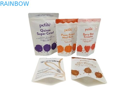 Biyobozunur Kraft Kağıt Stand Up Çantalar Gıda Ambalaj Torbaları