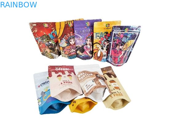 Alüminyum Folyo Plastik Stand Up Kese Koku Geçirmez Açılıp Kapanabilir Mylar Kilitli Torbalar