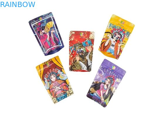 Alüminyum Folyo Plastik Stand Up Kese Koku Geçirmez Açılıp Kapanabilir Mylar Kilitli Torbalar