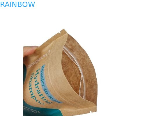 Toptan Kahverengi Kraft Kağıt Doypack Koku Geçirmez Yenilebilir Ambalaj Stand Up Torbalar