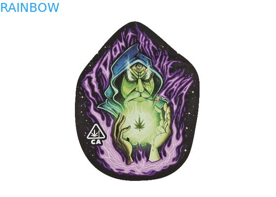 Yumuşak Dokunuşlu Plastik 3.5g Mylar Zip Kilitli Torbalar Özel Şekilli Dijital Baskı