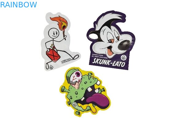 Özel Şekilli Çocuklara Dayanıklı Kilitli Torbalar Yeniden Kapatılabilir 3.5g - 28g Koku Korumalı Torbalar