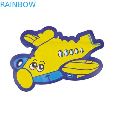 Kalıp Kesim Çocuk Korumalı Mylar Kilitli Torbalar Gıda Şeker Gücü İçin Daire Düzensiz Şekilli