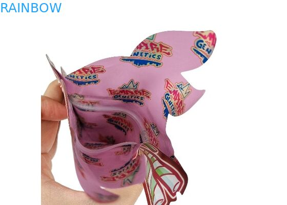 Özel Baskılı 3.5g Kalıp Kesim Mylar Çanta Mat Koku Geçirmez Çocuk Korumalı Kilitli