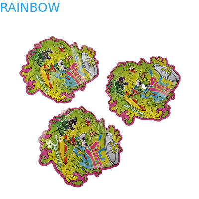 Özel şekil fermuarlı dijital baskı torbaları 3.5g 7g 14g kurabiye alüminyum folyo Mylar torbaları