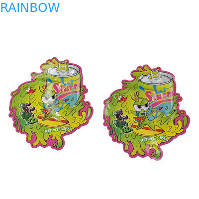 Özel şekil fermuarlı dijital baskı torbaları 3.5g 7g 14g kurabiye alüminyum folyo Mylar torbaları