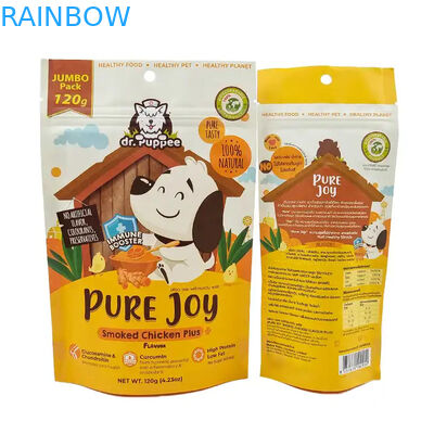 Yemek ürünleri için özelleştirilmiş ısı mühürlenebilir kraft kağıt poşetleri yeme malzemeleri için yeniden mühürlenebilir fermuarlı ayakta duran poşetler