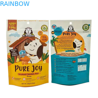 Yemek ürünleri için özelleştirilmiş ısı mühürlenebilir kraft kağıt poşetleri yeme malzemeleri için yeniden mühürlenebilir fermuarlı ayakta duran poşetler