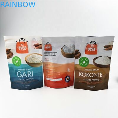 Özel Plastik Torba Çizgi Çaplama Gıda Paketleme Çantaları Fermuarlı