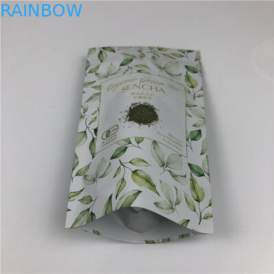 Özel dijital baskı torbaları Metal altın logosu Çay paketleme torbaları