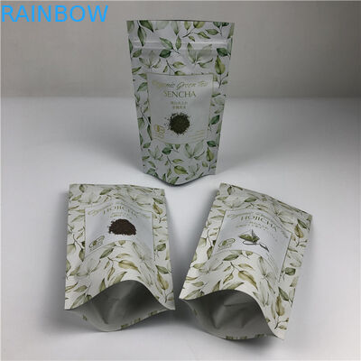 Özel dijital baskı torbaları Metal altın logosu Çay paketleme torbaları