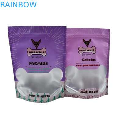 Zıpkın kilitli ayakta duran ambalajlar için tekrar kullanılabilir evcil hayvan besin çantası