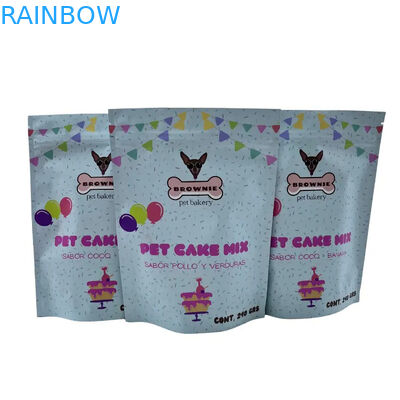 Zıpkın kilitli ayakta duran ambalajlar için tekrar kullanılabilir evcil hayvan besin çantası