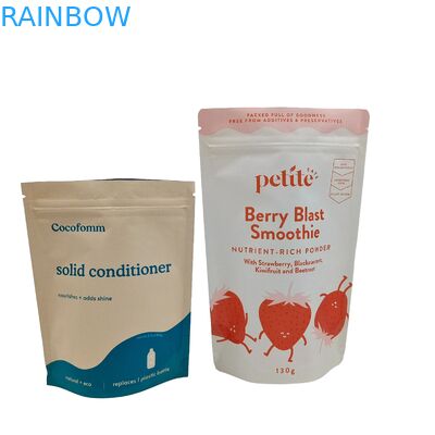 Biyodegradable Ziplock Custom Logo Basılmış Doypack ile ayağa kaldırma çantaları Kahve Çay Paketleme Gıda poşetleri