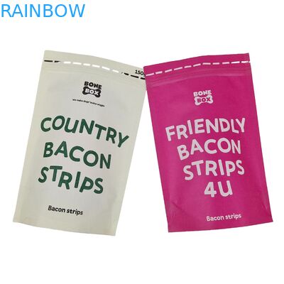 Yüksek Kaliteli Özel Tasarım Biyo-Degradasyonlu Yazdırılabilir Çantalar Ziplocklu Doypack Kraft Kağıt Çantalar Evcil hayvanlar için Yiyecek Paketi