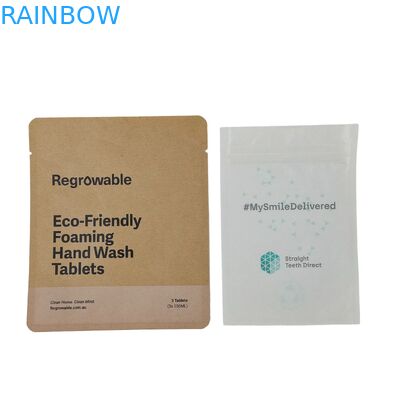 Biyolojik olarak ayrıştırılabilir Doypack Geri dönüştürülebilir Özel Yukarı Çanta Zip Kilitli Kraft Kağıt Torbaları Yiyebilir Paketleme Torbaları