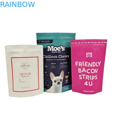 Özel Basılmış Ekolojik Dostu Yüksek Kalite Çantalar % 100 Biyo-Degradasyonlu Kraft Kağıdı Ayağa Çantalar Doypack Ziplock ile