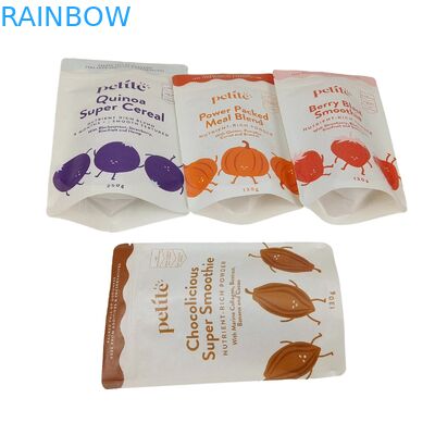 Özel Ziplock Mat Biyoizgarılabilir Çantalar Alüminyum folyo yeniden kapanan Gıda Sınıfı Kahve Fasulyesi Çay Fındığı Atıştırmalık Doypack