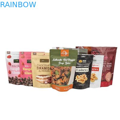 Çikolatalı çanta Stand Up Custom Pocket Alüminyum folyo fermuar Pocket Alüminyum folyo Frosted fermuar poşeti