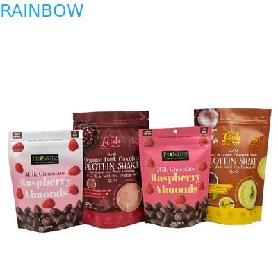 Çikolatalı çanta Stand Up Custom Pocket Alüminyum folyo fermuar Pocket Alüminyum folyo Frosted fermuar poşeti