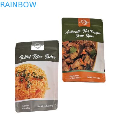 Plastik Alüminyum folyo Gıda ambalajı Özel yeniden kilitlenebilir atıştırmalık ambalajı Fermuarlı ayağa kalkan poşet