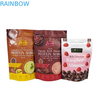 Kaju fındığı Gıda sınıfı fermuar torbası Alüminyum folyo plastik poşet fermuar Mylar torbası