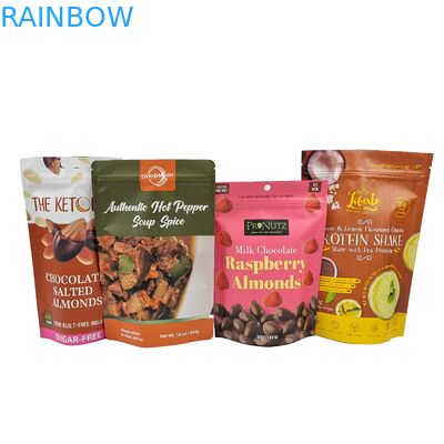 Laminasyonlu Yüksek Kaliteli Gıda Sınıfı Mylar Torbası Özel Stand Up Ziplock Snack Zipper Bag Paketleme