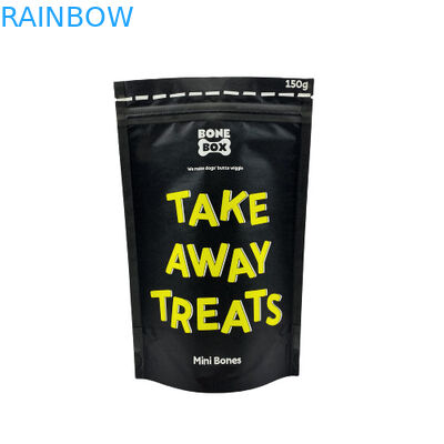 Gıda kalitesi Kraft Kağıt Çantaları Biyolojik olarak Bozulabilir Ziplock Stand Up Packaging