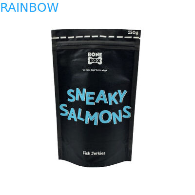 Gıda kalitesi Kraft Kağıt Çantaları Biyolojik olarak Bozulabilir Ziplock Stand Up Packaging