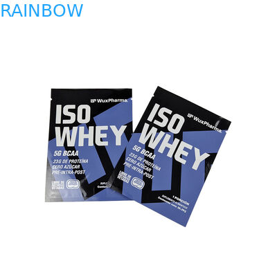 Üç taraflı mühürlenmiş folyo torbası ambalajı 10 gramlık takviyenizi saklayın Güç Örnek Paketleri