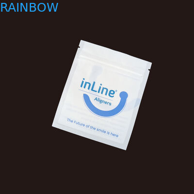 Mat Siyah Küçük Tekrardan Kullanılabilir Ziplock Ambalaj Çantaları Açık Görünmez Aligners Çanta Ortodontik Kaldırıcı Ambalaj Çantaları