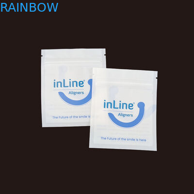 Mat Siyah Küçük Tekrardan Kullanılabilir Ziplock Ambalaj Çantaları Açık Görünmez Aligners Çanta Ortodontik Kaldırıcı Ambalaj Çantaları