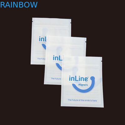 Mat Siyah Küçük Tekrardan Kullanılabilir Ziplock Ambalaj Çantaları Açık Görünmez Aligners Çanta Ortodontik Kaldırıcı Ambalaj Çantaları