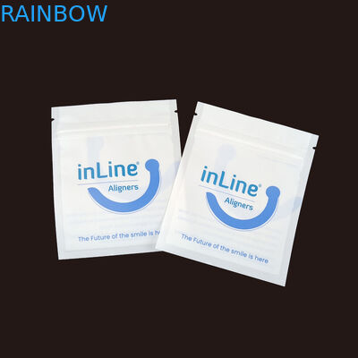 Mat Siyah Küçük Tekrardan Kullanılabilir Ziplock Ambalaj Çantaları Açık Görünmez Aligners Çanta Ortodontik Kaldırıcı Ambalaj Çantaları