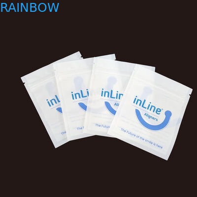 Mat Siyah Küçük Tekrardan Kullanılabilir Ziplock Ambalaj Çantaları Açık Görünmez Aligners Çanta Ortodontik Kaldırıcı Ambalaj Çantaları