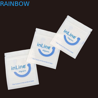 Mat Siyah Küçük Tekrardan Kullanılabilir Ziplock Ambalaj Çantaları Açık Görünmez Aligners Çanta Ortodontik Kaldırıcı Ambalaj Çantaları