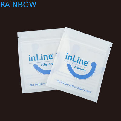 Mat Siyah Küçük Tekrardan Kullanılabilir Ziplock Ambalaj Çantaları Açık Görünmez Aligners Çanta Ortodontik Kaldırıcı Ambalaj Çantaları