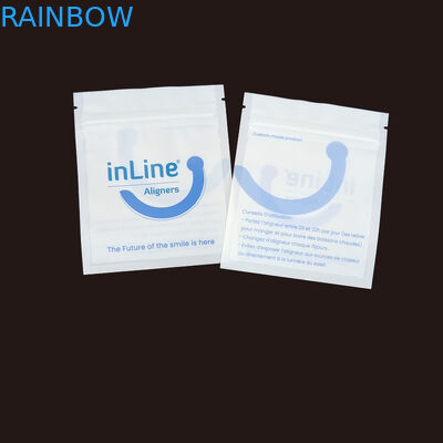 Mat Siyah Küçük Tekrardan Kullanılabilir Ziplock Ambalaj Çantaları Açık Görünmez Aligners Çanta Ortodontik Kaldırıcı Ambalaj Çantaları