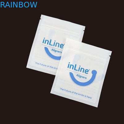 Mat Siyah Küçük Tekrardan Kullanılabilir Ziplock Ambalaj Çantaları Açık Görünmez Aligners Çanta Ortodontik Kaldırıcı Ambalaj Çantaları