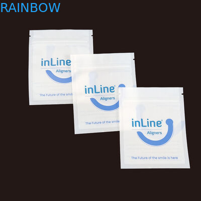 Mat Siyah Küçük Tekrardan Kullanılabilir Ziplock Ambalaj Çantaları Açık Görünmez Aligners Çanta Ortodontik Kaldırıcı Ambalaj Çantaları