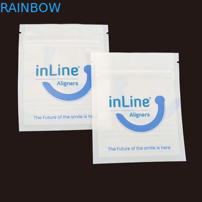 Mat Siyah Küçük Tekrardan Kullanılabilir Ziplock Ambalaj Çantaları Açık Görünmez Aligners Çanta Ortodontik Kaldırıcı Ambalaj Çantaları