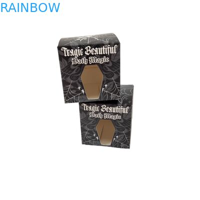 Yüksek Kaliteli Özel Karakterli Karakterli Siyah Kağıt Kutusu Özel Ön Çürük Pencere Yiyecek Paketleme Beyaz Karton Hediye Kutusu