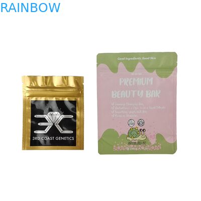 Parlak Finish Ön Pencere Şeker Çiçeği Ziplock Çantası İçin Mylar Torba Kokusu Kanıtlı Ayağa Çanta