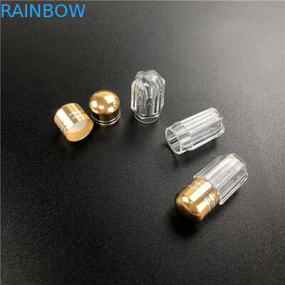 Sekizgen tarzı plastik tıbbi kap, erkek güçlendirme hapları için metal tüple.