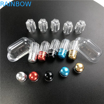 Sekizgen tarzı plastik tıbbi kap, erkek güçlendirme hapları için metal tüple.