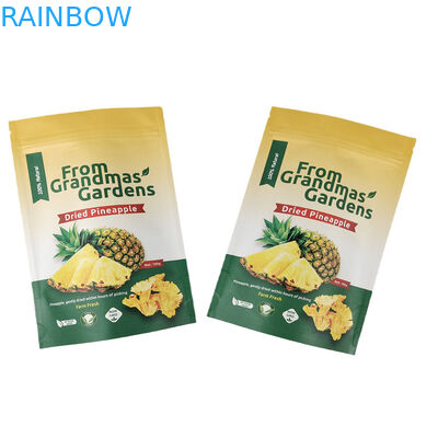 Toptan Biyodegradable Geri Dönüştürülebilir Kraft Kağıt Torba Gıda Sınıfı Kurutulmuş Ananas için Stand Up Pocket